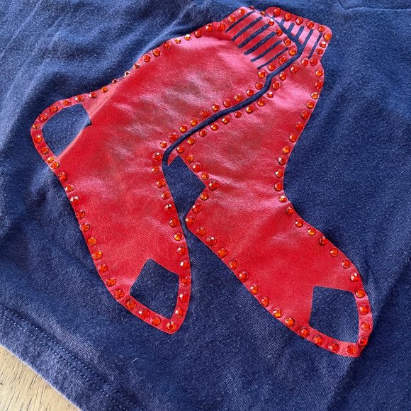 Victoria's Secret - Boston Red Sox Crystal Cropped T-Shirt - M - Picture 3 of 3